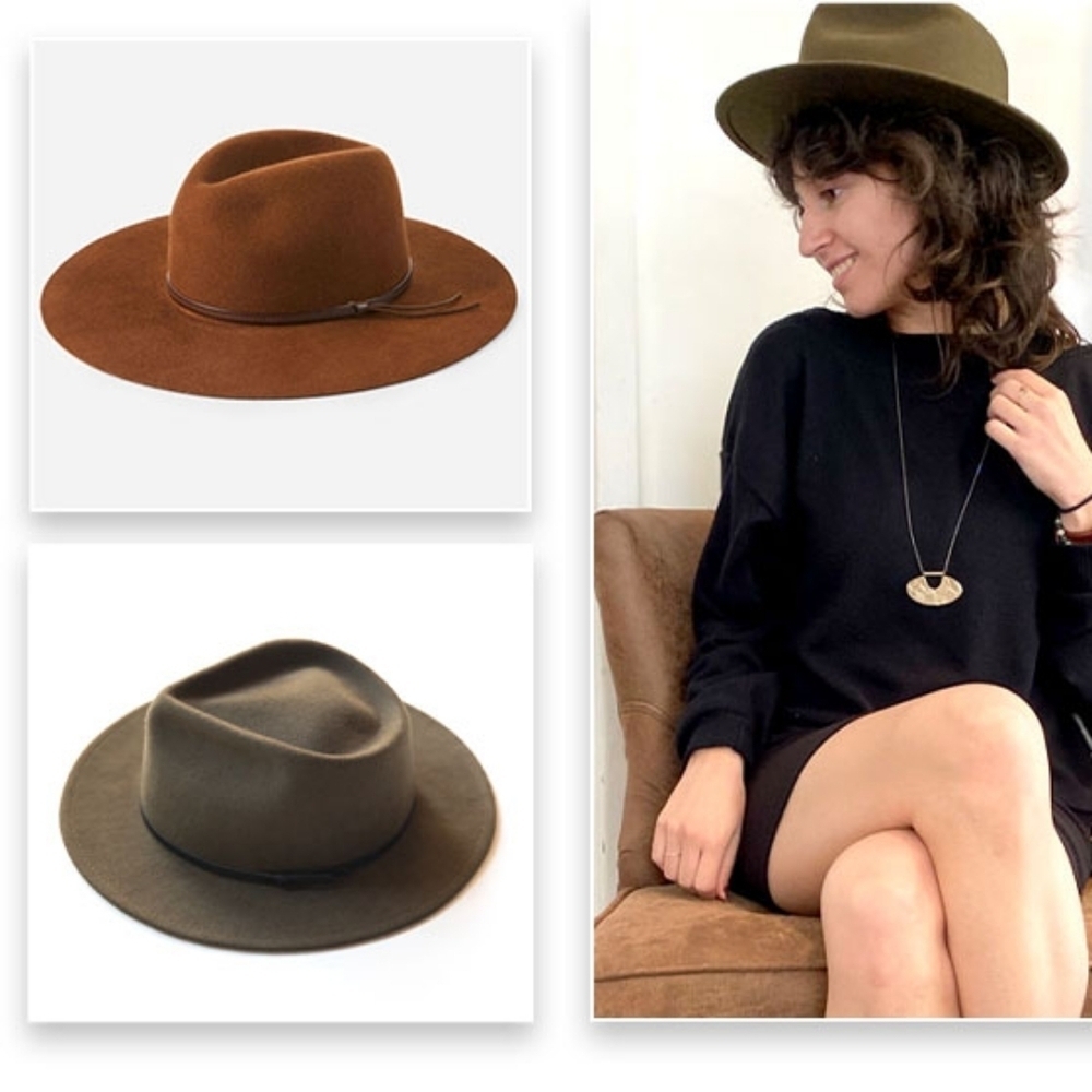 Pendleton Hat Womens Brown S M Marni Felted Wool Cap Packable Floppy Crushable